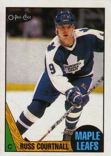 #62 Russ Courtnall - Toronto Maple Leafs - 1987-88 O-Pee-Chee Hockey