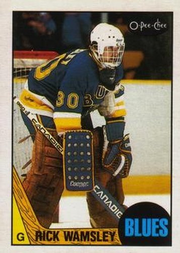#65 Rick Wamsley - St. Louis Blues - 1987-88 O-Pee-Chee Hockey