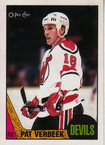 #6 Pat Verbeek - New Jersey Devils - 1987-88 O-Pee-Chee Hockey