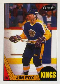 #75 Jim Fox - Los Angeles Kings - 1987-88 O-Pee-Chee Hockey