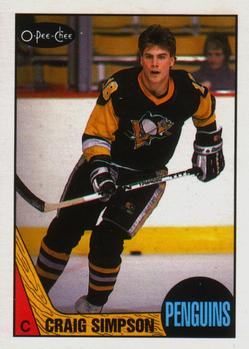 #80 Craig Simpson - Pittsburgh Penguins - 1987-88 O-Pee-Chee Hockey