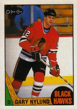 #82 Gary Nylund - Chicago Blackhawks - 1987-88 O-Pee-Chee Hockey