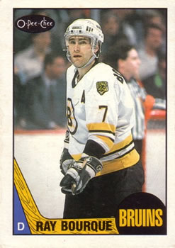 #87 Ray Bourque - Boston Bruins - 1987-88 O-Pee-Chee Hockey