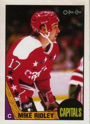 #8 Mike Ridley - Washington Capitals - 1987-88 O-Pee-Chee Hockey