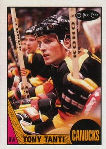 #97 Tony Tanti - Vancouver Canucks - 1987-88 O-Pee-Chee Hockey