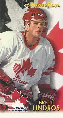 #486 Brett Lindros - Canada - 1993-94 Fleer PowerPlay Hockey