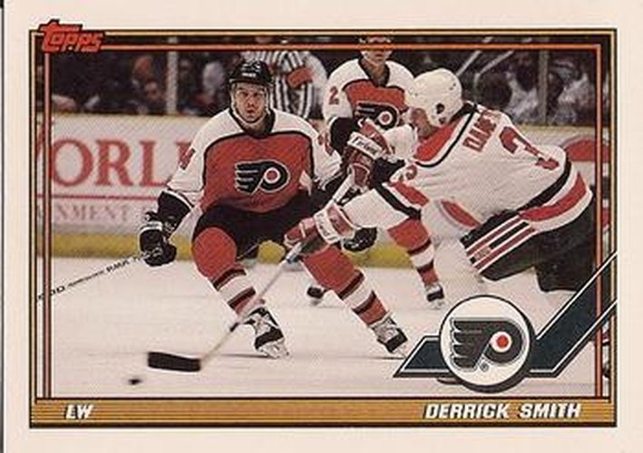 #486 Derrick Smith - Philadelphia Flyers - 1991-92 Topps Hockey