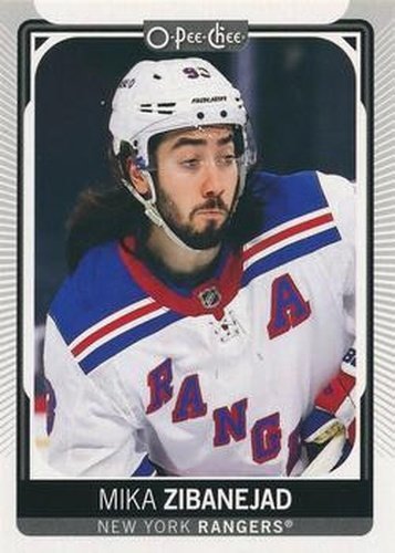 #486b Mika Zibanejad - Head Shot - New York Rangers - 2021-22 O-Pee-Chee Hockey
