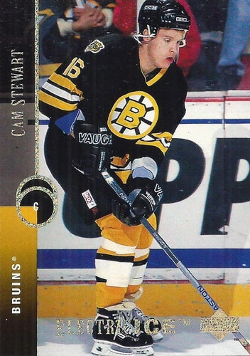 #487 Cam Stewart - Boston Bruins - 1994-95 Upper Deck Hockey - Electric Ice