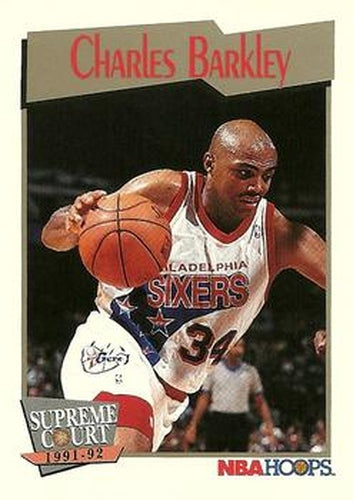 #487 Charles Barkley - Philadelphia 76ers - 1991-92 Hoops Basketball