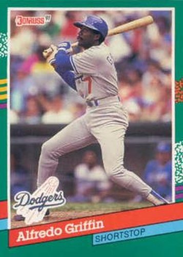 #488 Alfredo Griffin - Los Angeles Dodgers - 1991 Donruss Baseball