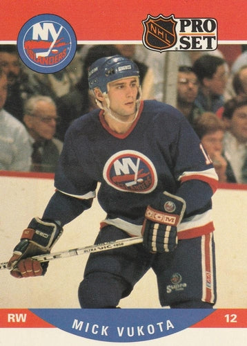 #488 Mick Vukota - New York Islanders - 1990-91 Pro Set Hockey