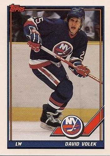 #488 David Volek - New York Islanders - 1991-92 Topps Hockey