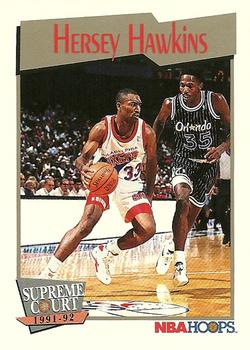 #488 Hersey Hawkins - Philadelphia 76ers - 1991-92 Hoops Basketball