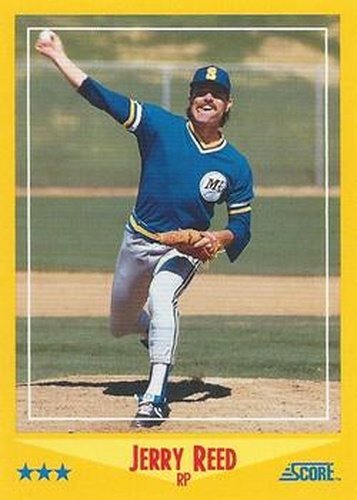 #488 Jerry Reed - Seattle Mariners - 1988 Score Baseball