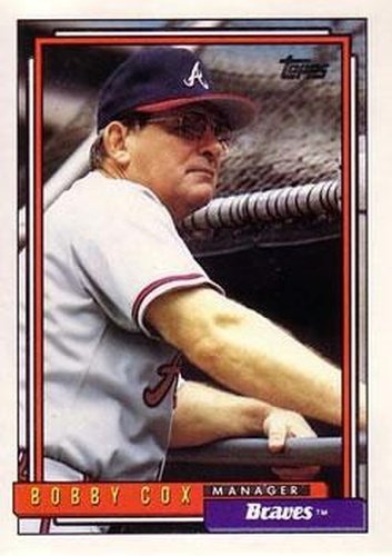 #489 Bobby Cox - Atlanta Braves - 1992 Topps Baseball
