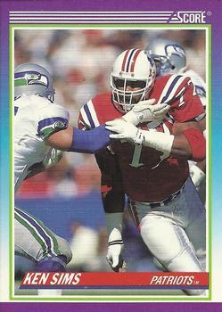 #489 Ken Sims - New England Patriots - 1990 Score Football