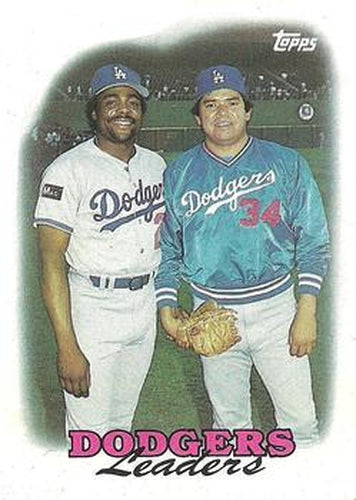 #489 Dodgers Leaders - Los Angeles Dodgers - 1988 Topps Baseball