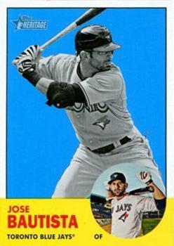 #489b Jose Bautista - Toronto Blue Jays - 2012 Topps Heritage Baseball