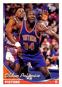 #48 Olden Polynice - Detroit Pistons - 1993-94 Topps Basketball
