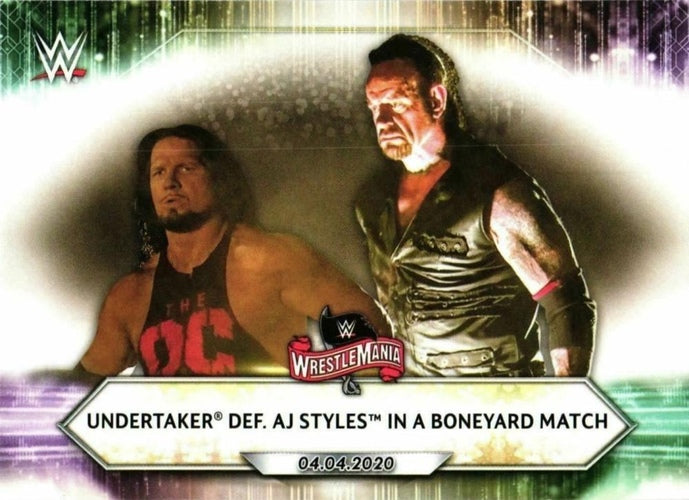 #48 Undertaker def. AJ Styles in a Boneyard Match - 2021 Topps WWE Wrestling
