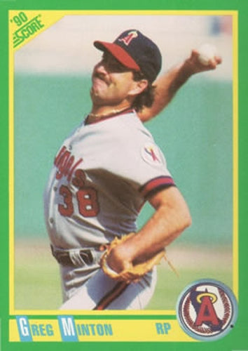 #48 Greg Minton - California Angels - 1990 Score Baseball