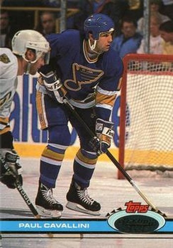 #48 Paul Cavallini - St. Louis Blues - 1991-92 Stadium Club Hockey