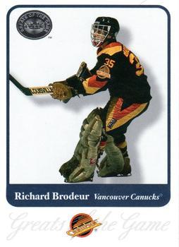 #48 Richard Brodeur - Vancouver Canucks - 2001-02 Fleer Greats of the Game Hockey