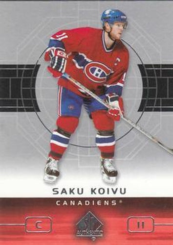 #48 Saku Koivu - Montreal Canadiens - 2002-03 SP Authentic Hockey