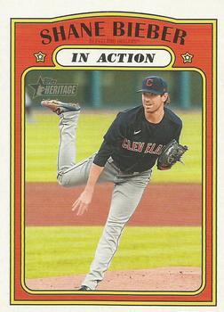 #48 Shane Bieber - Cleveland Indians - 2021 Topps Heritage Baseball