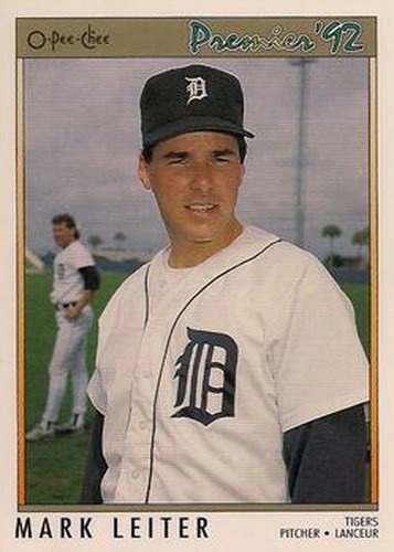 #48 Mark Leiter - Detroit Tigers - 1992 O-Pee-Chee Premier Baseball