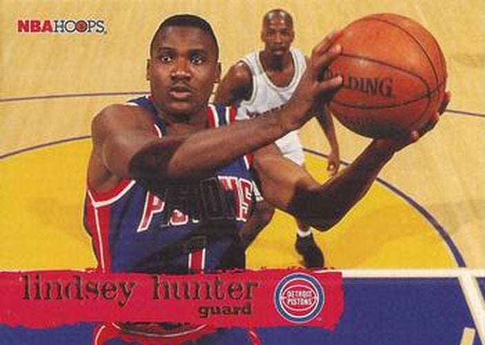 #48 Lindsey Hunter - Detroit Pistons - 1995-96 Hoops Basketball
