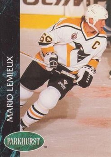 #136 Mario Lemieux - Pittsburgh Penguins - 1992-93 Parkhurst Hockey