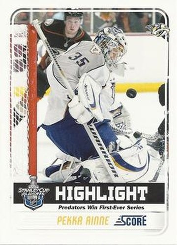 #490 Pekka Rinne - Nashville Predators - 2011-12 Score Hockey