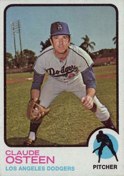 #490 Claude Osteen - Los Angeles Dodgers - 1973 Topps Baseball