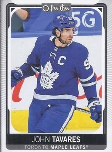 #490 John Tavares - Toronto Maple Leafs - 2021-22 O-Pee-Chee Hockey