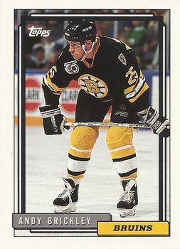 109 Andy Brickley - Boston Bruins - 1992-93 Topps Hockey
