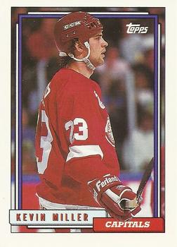 #129 Kevin Miller - Washington Capitals - 1992-93 Topps Hockey