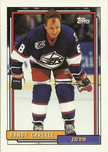 #147 Randy Carlyle - Winnipeg Jets - 1992-93 Topps Hockey
