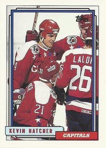 #149 Kevin Hatcher - Washington Capitals - 1992-93 Topps Hockey
