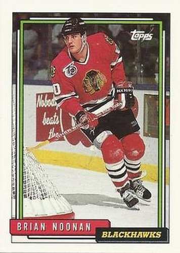 #159 Brian Noonan - Chicago Blackhawks - 1992-93 Topps Hockey
