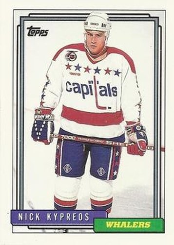 #193 Nick Kypreos - Hartford Whalers - 1992-93 Topps Hockey