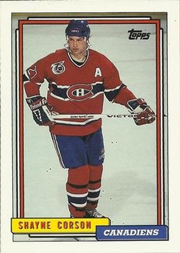 #201 Shayne Corson - Montreal Canadiens - 1992-93 Topps Hockey