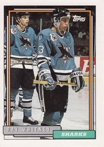 #205 Ray Whitney - San Jose Sharks - 1992-93 Topps Hockey