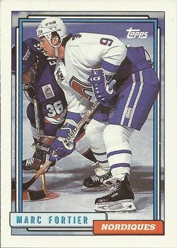 #226 Marc Fortier - Quebec Nordiques - 1992-93 Topps Hockey