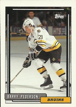 #241 Barry Pederson - Boston Bruins - 1992-93 Topps Hockey