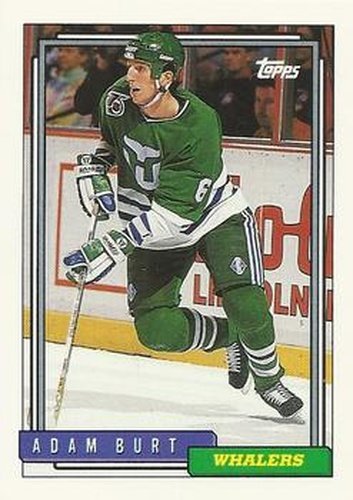 #283 Adam Burt - Hartford Whalers - 1992-93 Topps Hockey