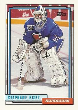 #285 Stephane Fiset - Quebec Nordiques - 1992-93 Topps Hockey