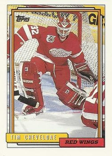 #310 Tim Cheveldae - Detroit Red Wings - 1992-93 Topps Hockey