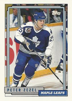 #319 Peter Zezel - Toronto Maple Leafs - 1992-93 Topps Hockey